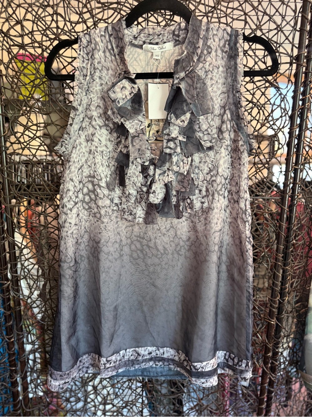 Sleeveless Ruffle Front Tank (0893) - Picture 3 of 4
